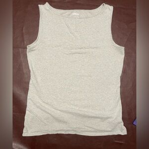 L - sleeveless grey t-shirt